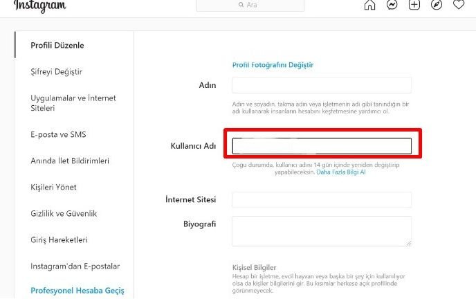 Instagram Kullanıcı Adı Değiştirme Nasıl Yapılır? 3 instagram kullanici adi degistirme nasil yapilir 1