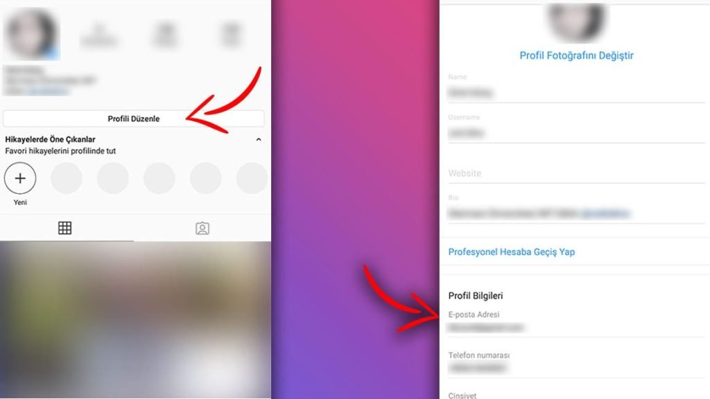 instagramda e posta ve telefon numarasi nasil degistirilir