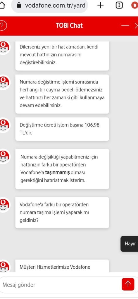 telefon numarasi nasil degistirilir turkcell vodafone turk telekom