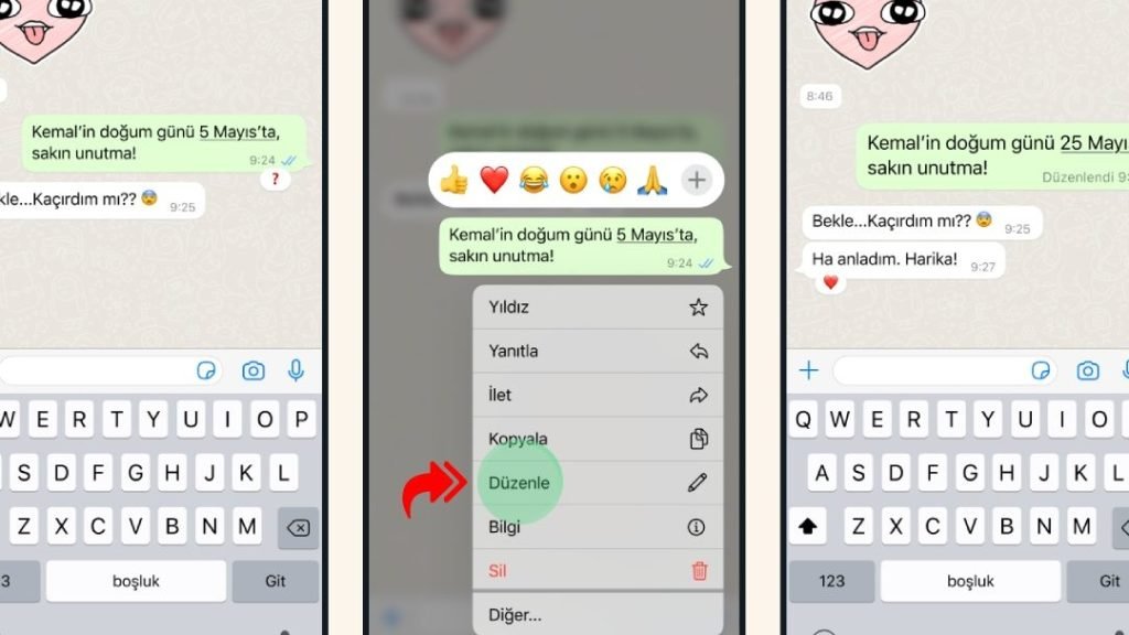 whatsapp mesaj duzenleme nasil yapilir yanlislarinizi duzeltin